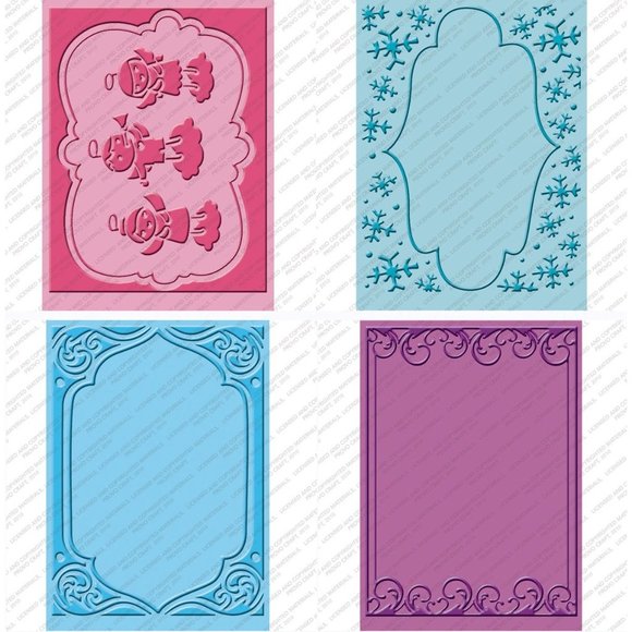 Cuttlebug 4-pc embossing folders - WINTER FROLIC - Picture 2 of 8